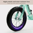 thumbnail image 4 of Shock-Absorbing Foldable Commuter Kick Scooter With 12" Large Smooth Rolling Rubber Air Tires Pink/Green/White/Black, 4 of 7