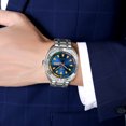 thumbnail image 3 of SKMEI Watch for Men, Round Quartz Watch with Date Display, Stainless Steel Band, 3 of 4