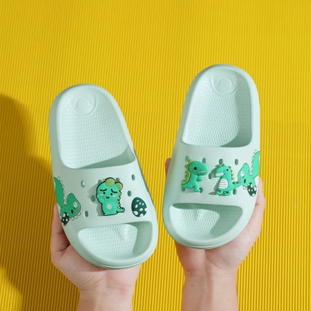 

Daqian House Slippers for Kids on Clearance Children s Slippers Boys and Girls Baby Cute Soft Bottom Slippers Bathroom Non-slip Sandals Kids Slippers for Girls Mint Green 7-8 Years