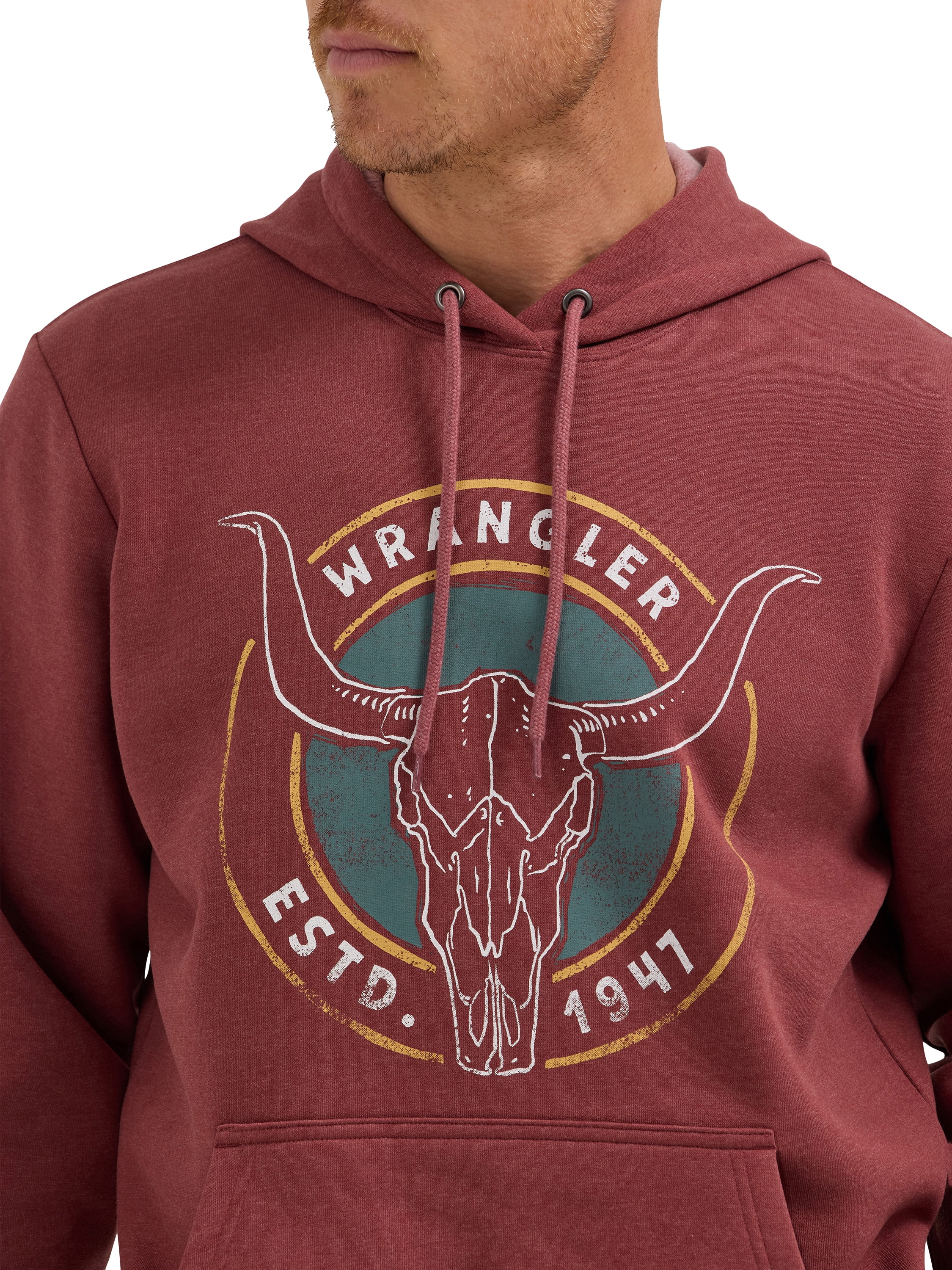 Wrangler® Men's and Big Men's Regular Fit Graphic Hoodie, Sizes S-2XL