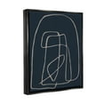 thumbnail image 3 of Stupell Industries Modern Squiggle Line Form Graphic Art Jet Black Floating Framed Canvas Print Wall Art, Design by Susan Jill, 3 of 6