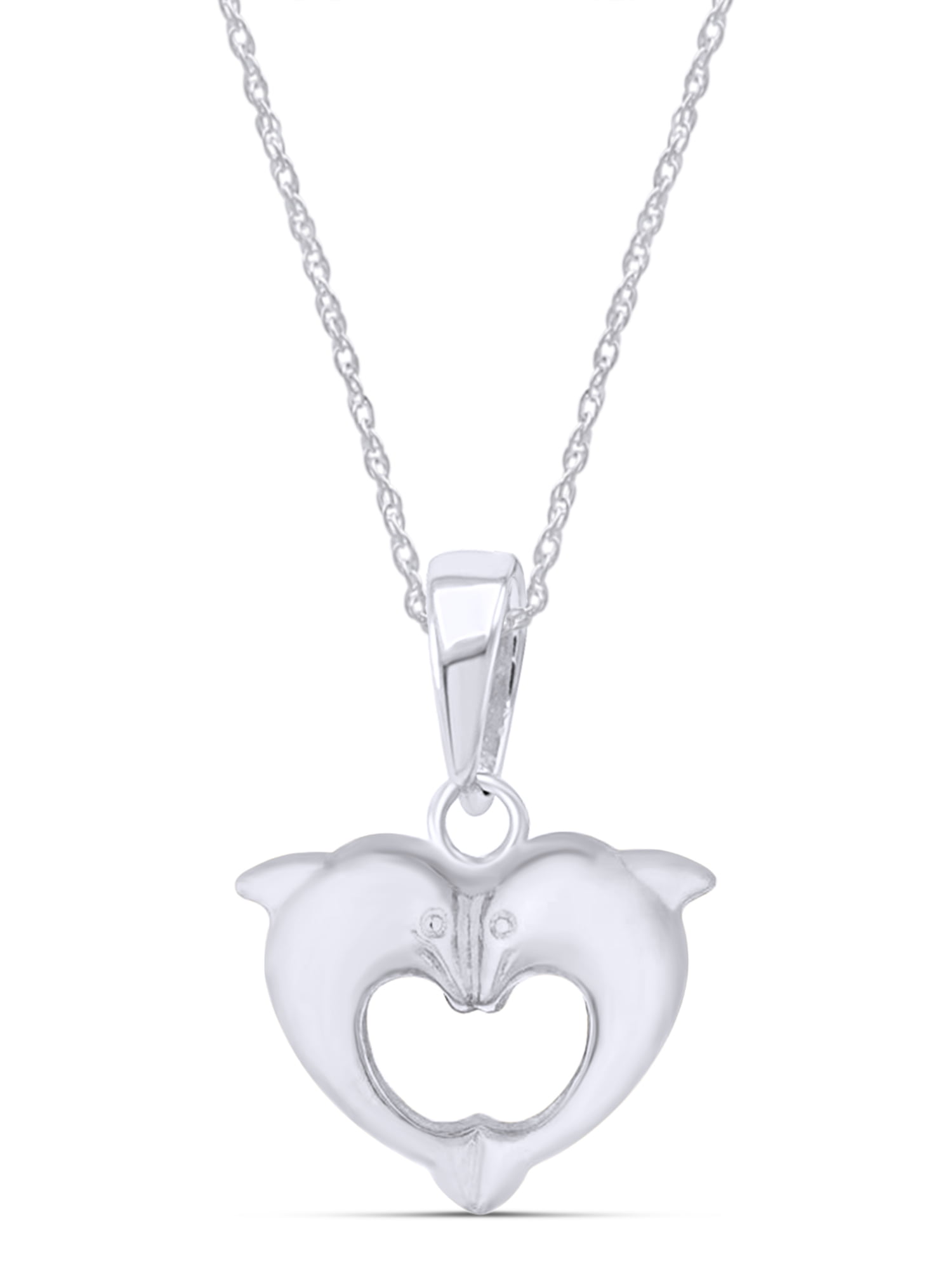 Wishrocks Round Cut White Cubic Zirconia Drop Pendant Necklace in Sterling Silver Wishrocks Round Cut White Cubic Zirconia Drop Pendant Necklace in Sterling Silver