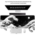 thumbnail image 2 of Black Gaming Laptop Mouse Pad,Sea Wave Big Mice Pads PC Keyboard Waterproof and Non-Slip 31.5" x 11.8" 0.12" Thick XL,XXL Rubber Table Mat, Kanagawa Surfing and Japanese Mouse Pads, 2 of 6