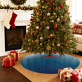 thumbnail image 2 of Navy Blue Ombre Christmas Tree Skirt 48 Inches, Contemporary Gradient Abstract Art Xmas Trees Skirt Mat Cover Decorations for Holiday Party Indoor Outdoor, 2 of 9
