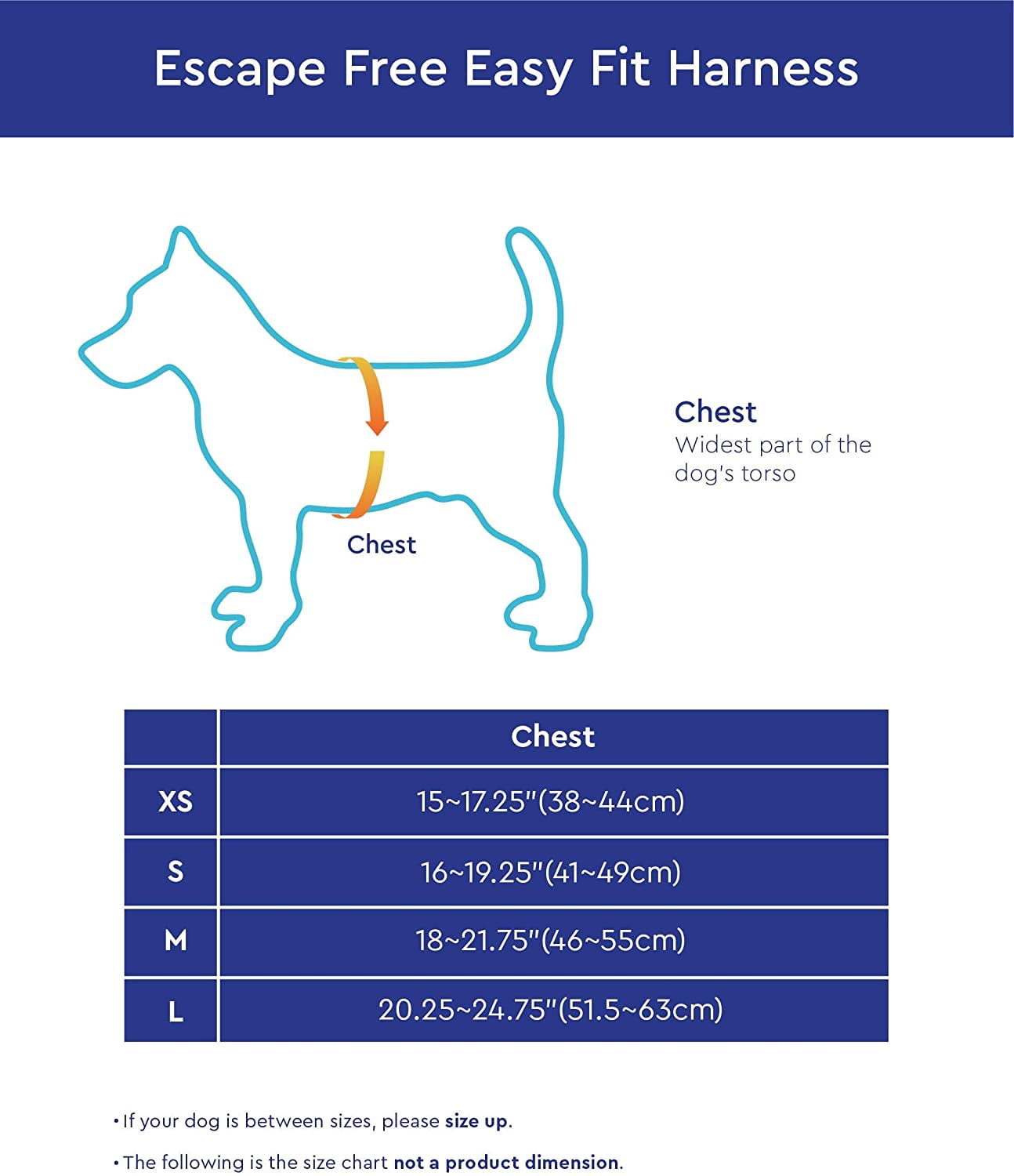 Escape Free Easy Fit Harness, Small Dog Step-in Harness for Dogs that Like to Escape Their Harness, Turquoise, Small