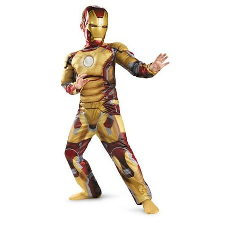 Boys Iron Man Mark 42 Classic Muscle Costume size Small 4-6
