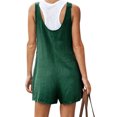 thumbnail image 3 of DYMADE Women's Overalls Sleeveless Jumpsuit Casual Female Playsuit Rompers Strap Shorts Pants With Pocket, 3 of 5