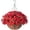 Red, variant on Artificial Hanging Flowers Basket for Spring Outdoor Outside Decoration, Fake Silk Colorful Daisy Eucalyptus in Planter UV Resistant Look Real for Home Patio Yard(Darkorchid)