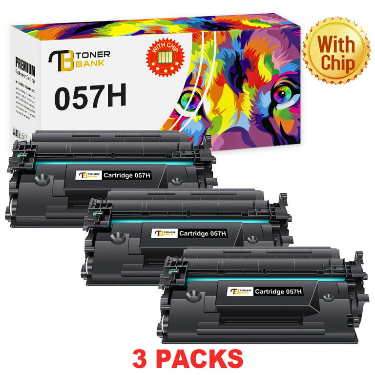 Toner Bank 3-Pack Compatible Toner for Canon Cartridge 057H