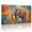 B, variant on XaaKee Majestic Elephant Portrait Canvas Wall Art Expressive Animal Prints Inner Framed 18*12Inch