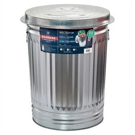 31-Gallon Galvanized Steel Round Trash Can with Lid 31-Gallon Galvanized Steel Round Trash Can with Lid