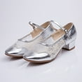 thumbnail image 4 of Cathalem Shoes Women Adult Female Closed Toe Heels for Women Dance Shoes Single Shoe Dance Shoes Wide Width Heels for Women Silver 8.5, 4 of 6