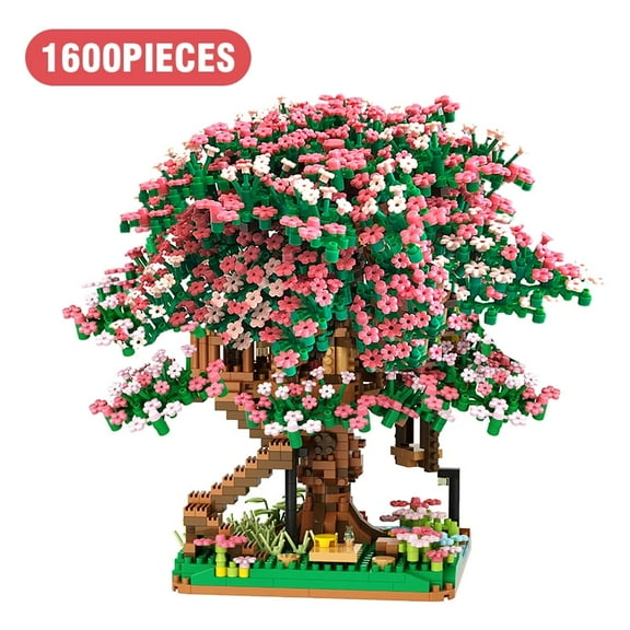 Building Block Set for Adults, Bonsai Tree Building Kit with 1600 Mini Building Blocks for Women Christmas Birthday Gifts