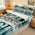 thumbnail image 3 of Erosebridal Rustic Lodge Cabin Zipper Queen Comforter Set with Fitted Sheet and 2 Pillowcases, Camping Adventure Zipper Bedding Set, 3 of 7
