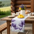 thumbnail image 6 of Table Runner Purple Tulip Flowers Table Decoration for Kitchen Dinning Leaves Plant Table Decoration for Indoor Outdoor Party Wedding Decor 13x90 Inch, 6 of 7