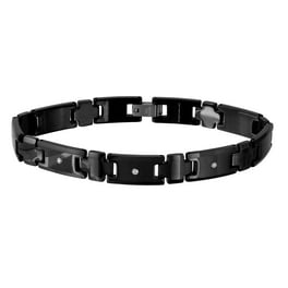 Mens Diamond and Black high quality Tungsten Bracelet