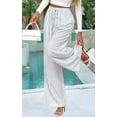 thumbnail image 6 of PRETTYGARDEN Womens Pants Elastic Waist Floral Lightweight Pants for Women Casual Wide Leg Pants Woman, 6 of 7