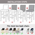 thumbnail image 3 of Bar Stool Cover Printed,Dining Chair Slipcovers Removable Washable Anti-Dust Stretchy Modern Spandex Pub Chair Protector Cover for Bar Kitchen Counter Stool-2 Pcs-K, 3 of 7