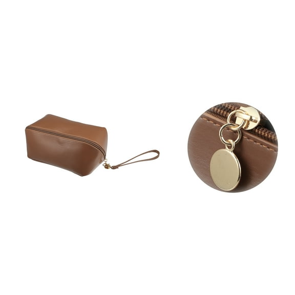 Vocoste Brown Large Capacity Travel Cosmetic Bag Portable Makeup Bag Opens Flat Cosmetic Organizer for Women
