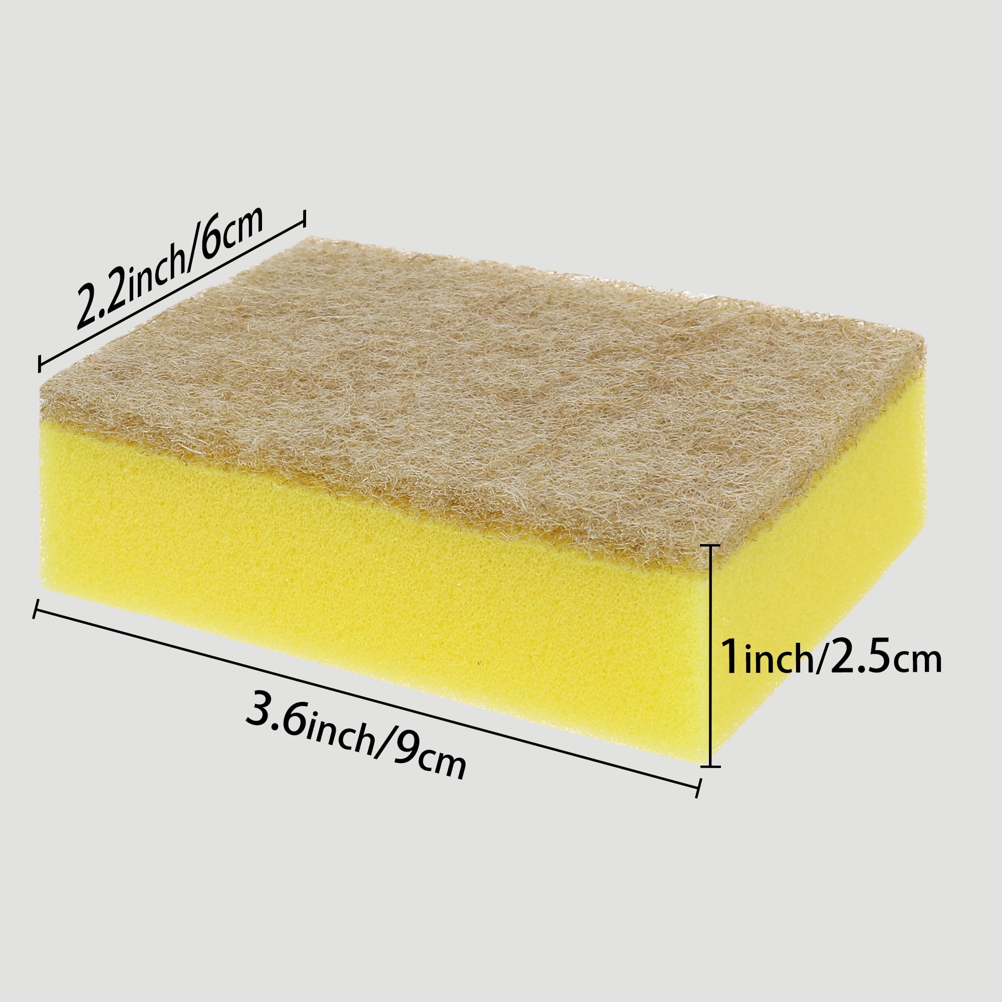 Unique Bargains Dual Sided Dish Sponges Non Scratch Cleaning Sponge 10 Pack 3.6"x2.2"x1"