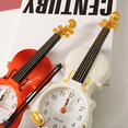 thumbnail image 6 of Simulation Violin Alarm Clock Musical Instrument Shape Table Clock Living Room Plastic Ornaments,White, 6 of 6