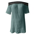thumbnail image 3 of DPTALR T-Shirt Femme une Épaule Manches Courtes Décontracté Haut Blouse, 3 of 3