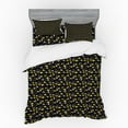 thumbnail image 2 of Ambesonne Forest Bedding Set 3 Pcs, Butterflies Meadow Botany, Twin, Charcoal Grey Pink and Yellow, 2 of 3