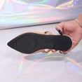 thumbnail image 6 of Samdudou Slip On Shoes for Women Closed Toe Pointed Toe Backless Mules Minimalist Double Thin Strap Design Elegant Flat Footwear for Work Date, 6 of 9
