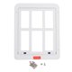 thumbnail image 2 of Pet Flap Door Magnetic Plastic Small Pet Automatic Self Closing Flap Screen Gate Frame for Household White, 2 of 5
