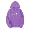 thumbnail image 1 of Chandail à Capuche Imprimé Électrogram Décontracté pour Femmes Manches Longues Chandail Confortable pour Mode Mode Urbaine, 1 of 2