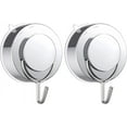 thumbnail image 1 of Ganchos de ventosa, ventosas retorcidas plateadas con ganchos de metal, ganchos de pared para cocina, baño, ducha, guirnalda de utensilios de toalla, 2 piezas, 1 of 4