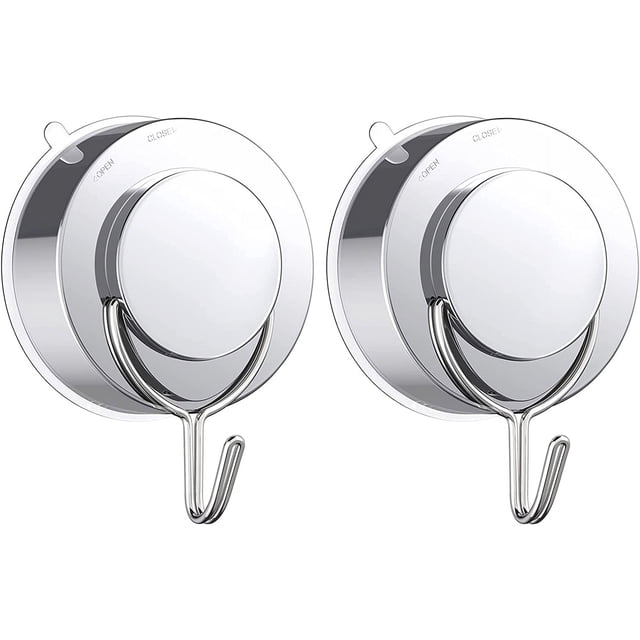 Ganchos de ventosa, ventosas retorcidas plateadas con ganchos de metal, ganchos de pared para cocina, baño, ducha, guirnalda de utensilios de toalla, 2 piezas