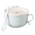 thumbnail image 1 of MasteelfCA Stainless Steel Double-layer Instant Noodles Bowl with Lid and Spoon Cartoon Lunch Box Food Insulation Container (Blue), 1 of 7