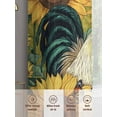 thumbnail image 3 of Vintage Rooster Sheer Curtains for Living Room Bedroom Sunflower Farmhouse Animals Watercolor Sheer Curtains 54 Inch Long 2 Panels Set Light Filtering Curtain Window Treatments Drapes for Dining Room, 3 of 6