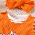 thumbnail image 7 of Jkety Halloween Dress Outfit Baby Girl Clothes Plaid Outfits Long Sleeve Romper Overall Skirt Dress Cute Outfit Orange,9-12 Months, 7 of 7