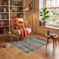 thumbnail image 3 of ODIKA 3'x5' Ultra-Soft Throw Mat, Striped Faded Horizontal Stripe Entry Vintage Doormat Weathered None Washable, Bare feet friendly, Easy Care Indoor rug for Bedside, Vanity, 3 of 7