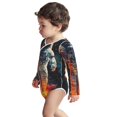 thumbnail image 3 of Xecao Astronaut Cosmic Rainbow Print Baby unisex-baby Cotton Long-sleeve Bodysuits-12 Months, 3 of 6