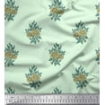 thumbnail image 1 of Soimoi Rayon Fabric Leaves & Floral Block Print Sewing Fabric Yard 56 Inch Wide, 1 of 3