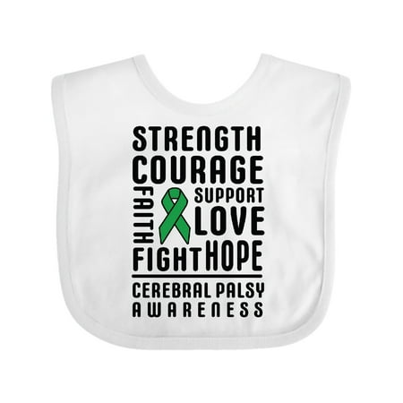 

Inktastic Cerebral Palsy Awareness Strength Support and Courage Gift Baby Boy or Baby Girl Bib