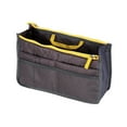 thumbnail image 3 of Neceser de viaje grande para guardar toallas, neceser de malla para maquillaje, ideal para viajes de negocios. Gris, 3 of 8