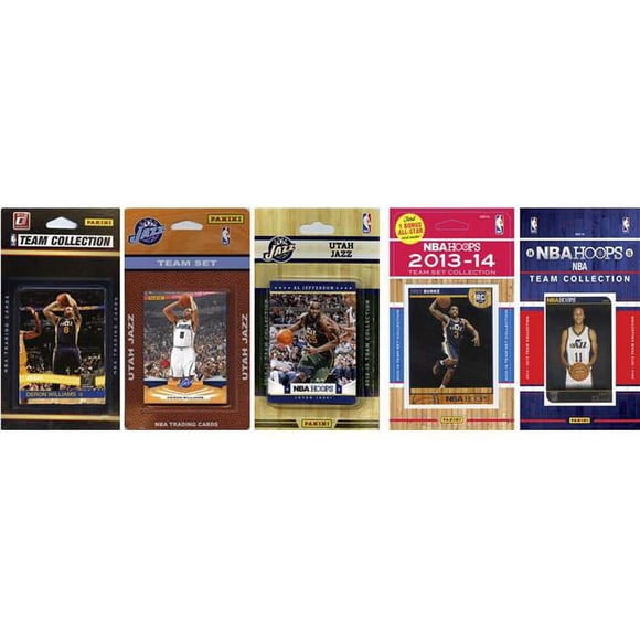 CandICollectables JAZZ514TS NBA Utah Jazz 5 Different Licensed Trading Card Team Sets