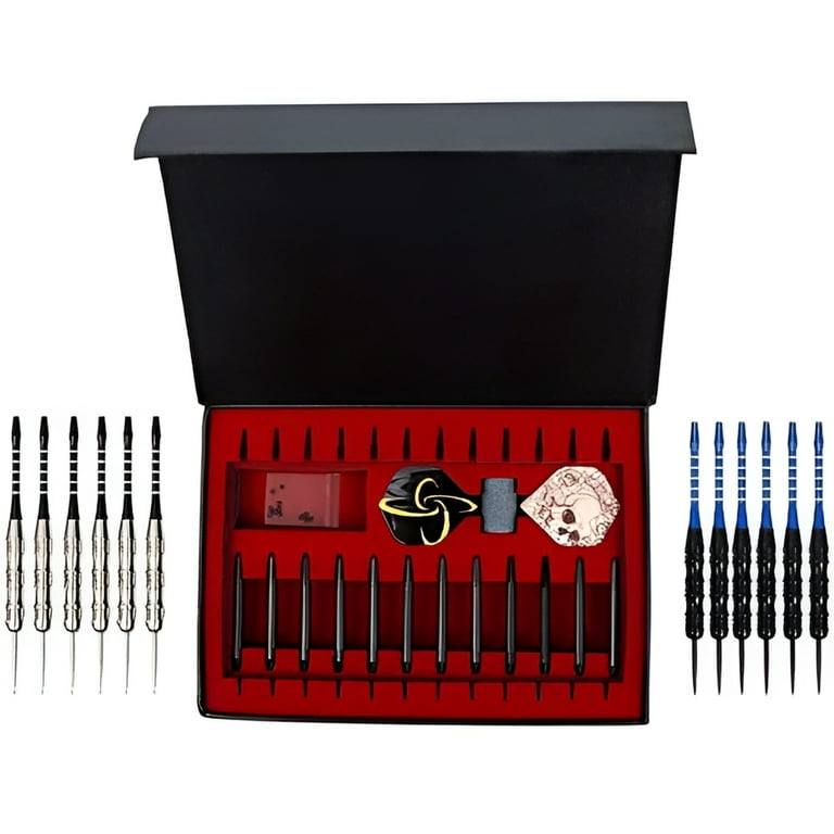 Dartfin ダートフィンセット WINSDART Professional Steel Tip Darts Set 12 Pack with Accessories