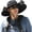 Black, variant on Outdoor Wide Brim Sun Hat with 2 Solar Fan Sun Bucket Hat for Men Women UPF 50 Bucket Fishing & Beach Hat with Fan Built in