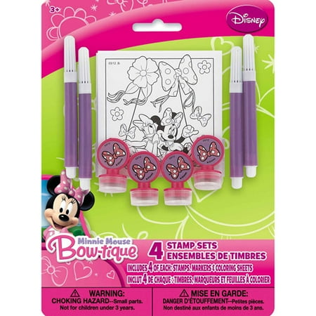 Minnie Mouse Stamp Set Party Favors, 4ct