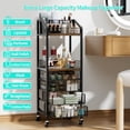 thumbnail image 4 of Carrito organizador de maquillaje HaPirm con 4 cajones y ruedas, 4 of 9