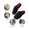 thumbnail image 7 of DL Mens Memory Foam House Slippers Slip on, Comfy Soft Indoor Home Bedroom Slippers For Mens Non-slip, 7 of 7