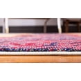 thumbnail image 5 of Unique Loom Estrella Collection Modern Abstract Round Rug, 8 Feet, Pink/Navy Blue, 5 of 5