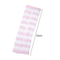 thumbnail image 3 of harmtty 1 Pair Leg Socks Adorable Skin-friendly Multi-colored Striped Leg Warmers for Girl,White Purple Stripe, 3 of 8