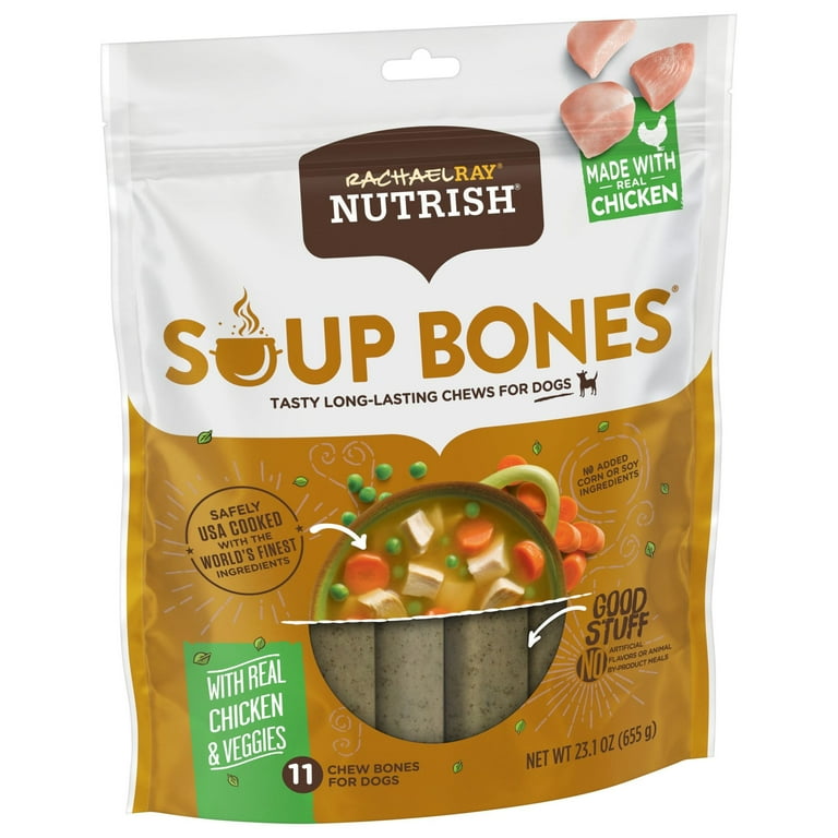 Rachael Ray Nutrish Soup Bones with Real Chicken Veggies 11 Dry Dog Chews Walmart