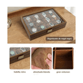 thumbnail image 4 of Caja Para Relojes Y Alhajero Con 12 Compartimentos En Nogal, 4 of 4